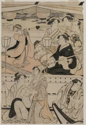 Partie de bateau sur la rivière Sumida, 1789