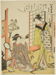 Ono no Komachi, de la série Une collection de beautés à la mode du Japon (Wakoku bijin ryaku shu)