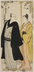 Les acteurs Nakamura Nakazo I et Azuma Tozo, d