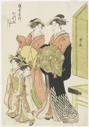 La Courtisane Katsuyama de la Maison Echizenya, fin 18e-début 19e siècle