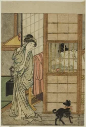 Femme après un bain, de "Comparison of Alluring Beauties (Irokurabe enpu sugata)"