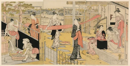 Femmes lavant des vêtements