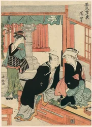 Yushima de la série Scènes de dix maisons de thé (Chamise jikkei)