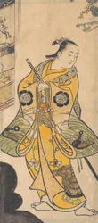 Acteur en tant que jeune samouraï, vers 1735