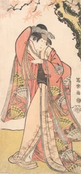 Acteur Sakakiyama Sangoro II en tant que fille de Michinaga, Princesse Otae