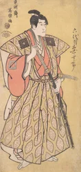 Ichikawa Danjuro VI en Funa Bansaku, fils de Fuwa Banzayemon, 1794-95