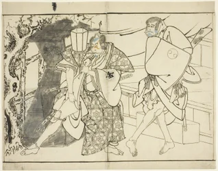 Les acteurs Arashi Ryuzo et Morita Kanya VIII, 1794