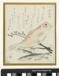 Trois poissons et fougère aigle