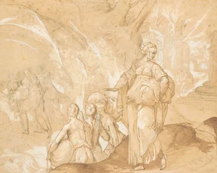 La femme de Lot regardant la destruction de Sodome et Gomorrhe