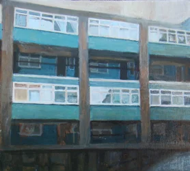 Un endroit pour vivre 11, 2011 (huile sur contreplaqué)