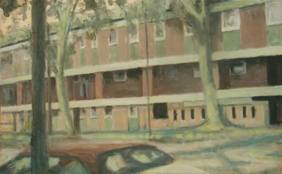 Un endroit pour vivre 24, 2012 (huile sur contreplaqué)