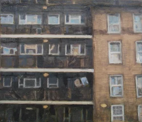 Un endroit pour vivre 28, 2012 (huile sur contreplaqué)
