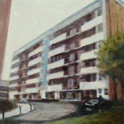 Un endroit pour vivre 43, 2012 (huile sur contreplaqué)
