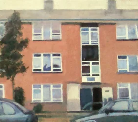 Un endroit pour vivre 47, 2012 (huile sur contreplaqué)