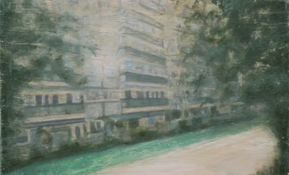 Un endroit pour vivre 52, 2013 (huile sur contreplaqué)