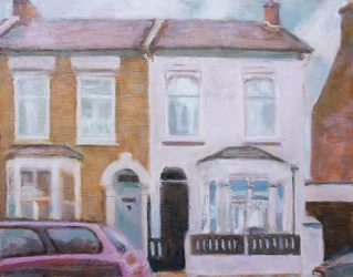 Un endroit pour vivre 54, 2013 (huile sur contreplaqué)