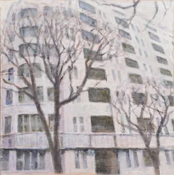 Un endroit pour vivre 58, 2013 (huile sur contreplaqué)