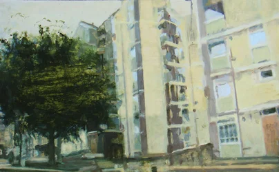 Un endroit pour vivre 7, 2011 (huile sur contreplaqué)