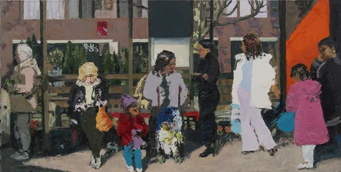 Arrêt de bus, 2003 (huile sur toile)