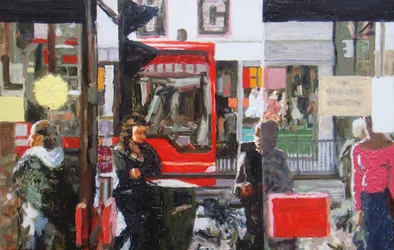 Porte de magasin, 2010 (huile sur panneau)