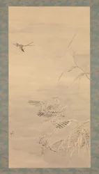 Faucon Saisissant un Petit Oiseau, XIXe siècle