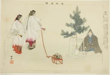 Matsukaze, de la série "Images de représentations No (Nogaku Zue)"