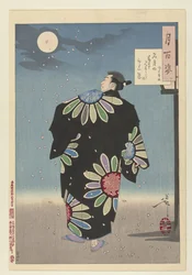 Fukami Jikyu au clair de lune (Cent aspects de la lune)