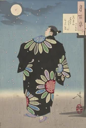 Fukami Jikyu au clair de lune, 1887