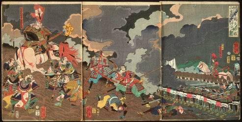 La mort de Yamamoto Dōki lors de la grande bataille de Kawanakajima