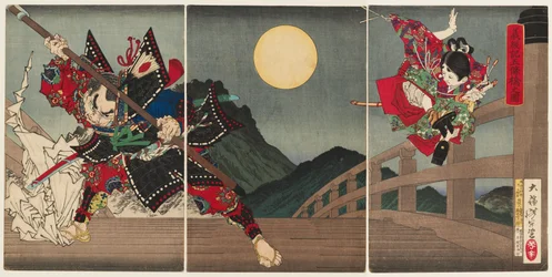 Yoshitsune et Benkei au pont Gojō