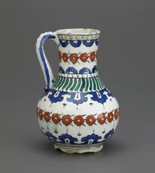 Cruche, Iznik, dynastie ottomane, 16e-17e siècle