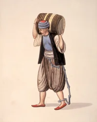 Prisonnier enchaîné, période ottomane, troisième quart du XVIIIe siècle