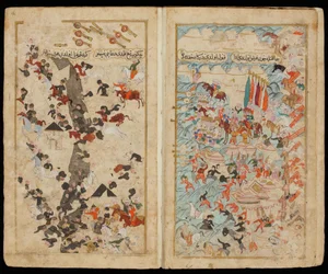 La bataille de Keresztes en 1596, du manuscrit Campagne de Mehmed III en Hongrie