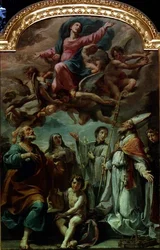Madonna en gloire avec des saints