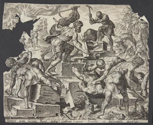 Gédéon et ses hommes détruisant l