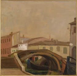 Maisons et un pont à Chioggia