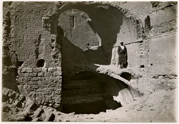 Grand donjon (qasr) du monastère, Assouan, Egypte, photographie d