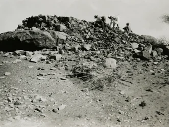 Ruines dans la région de Goz Regeb, Soudan, photographie d