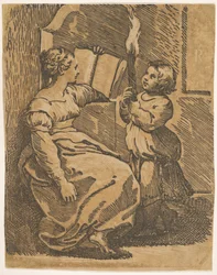 Une Sybille lisant, face à droite