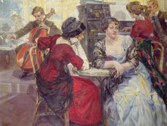 Scène de café
