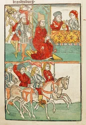 Confiscation du Burgrave de Nuremberg, Friedrich von Hohenzollern, avec la Marche de Brandebourg par l