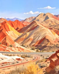 Les montagnes colorées du désert