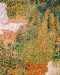 Paysage aux coups de pinceau éclatants