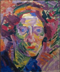 Futurisme : « Portrait de femme » ou « Portrait de la comtesse Casanova », peinture d