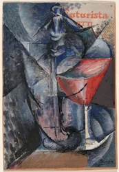 Nature morte : Verre et siphon