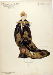 Costume pour le personnage de la princesse Turandot dans l