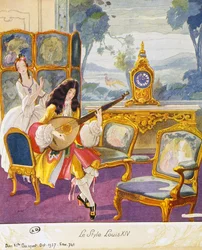 Scène dans le style Louis XIV, décor théâtral