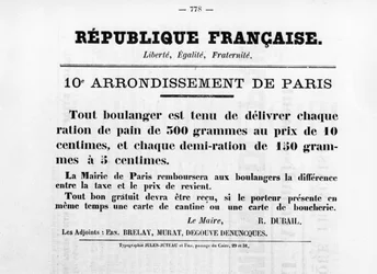 10e Arrondissement de Paris, des affiches politiques françaises de la Commune de Paris
