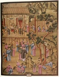 Papier peint chinois du XVIIIe siècle dans le style de la dynastie Qing, 1934
