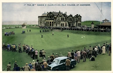 1er Tee, 18e Green & Clubhouse, Old Course, St. Andrews